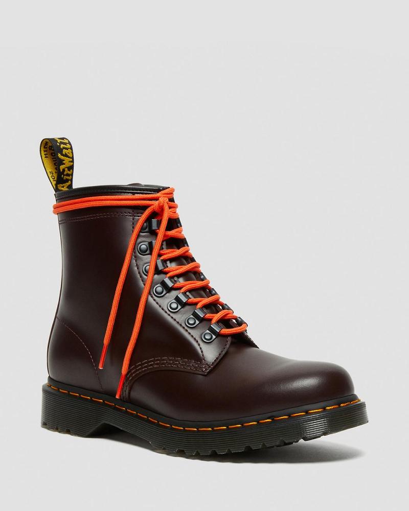 Men\'s Dr Martens 1460 Ben Smooth Leather Lace Up Boots Red | AU 500UZG